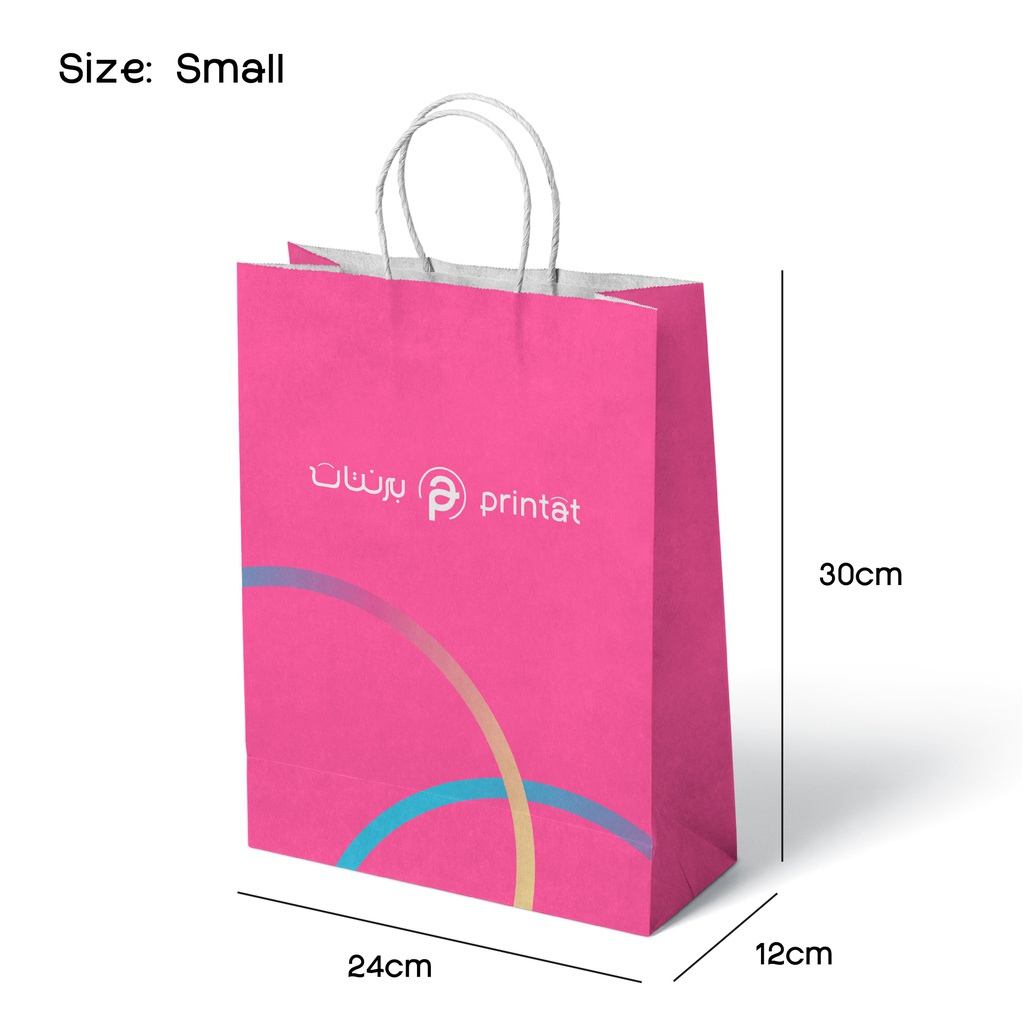 Color Kraft Paper Bag ( Multi color Logo )